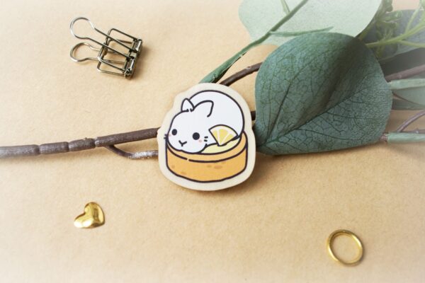 Lemon Tart Bunny Wooden Pin