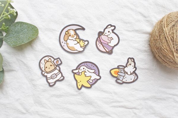 Space Buns Sticker