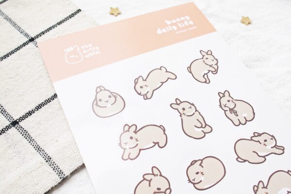 Bunny Daily Life Sticker Sheet - Image 3